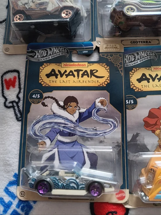 Hot Wheels Avatar The Last Airbender Silver Series Full Set 1-5 New - Picture 6 of 7
